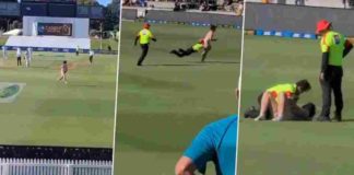 New Zealand vs Pakistan streaker run on the ground during match New Zealand vs Pakistan streaker run on the ground during match