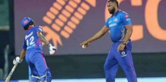 IPL: Kieron Pollard tried mankading to shikhar Dhawan See video Kieron Pollard warned Delhi Capitals batsman Shikhar Dhawan of mankading
