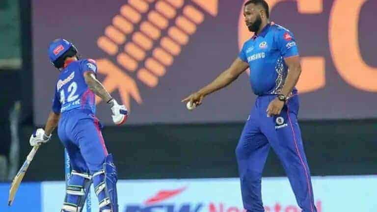 Kieron Pollard warned Delhi Capitals batsman Shikhar Dhawan of mankading