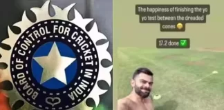 “BCCI Rebukes Virat Kohli for Public Yo-Yo Test Score Sharing Ahead of Asia Cup 2023” Indian cricket captain Virat Kohli faces BCCI's disapproval after publicly revealing his yo-yo test score on social media.