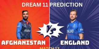 ENG vs AFG Dream 11, My11Circle Team prediction Today Match 13 ENG vs AFG Dream11 Prediction