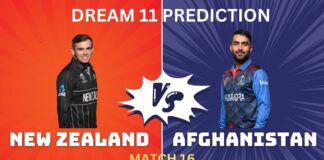 NZ vs AFG Dream11 Prediction, My11Circle Today Match 16 NZ vs AFG Dream11 Prediction, My11Circle Today Match 16