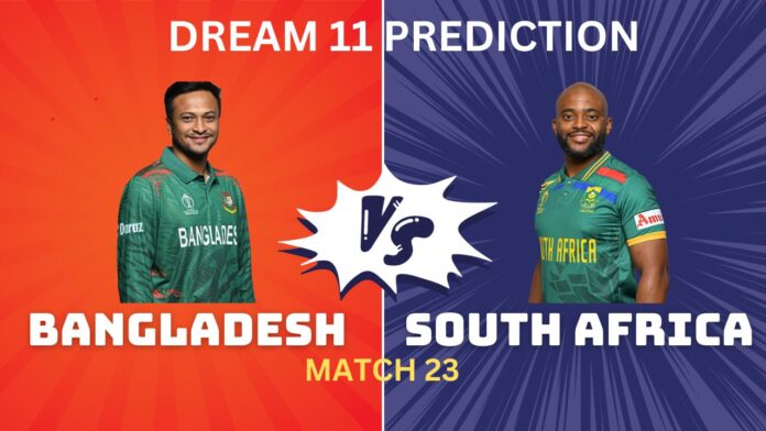 SA vs BAN Dream11 TEAM Prediction SA vs BAN Dream11, My11Circle Team Prediction Today Match 23