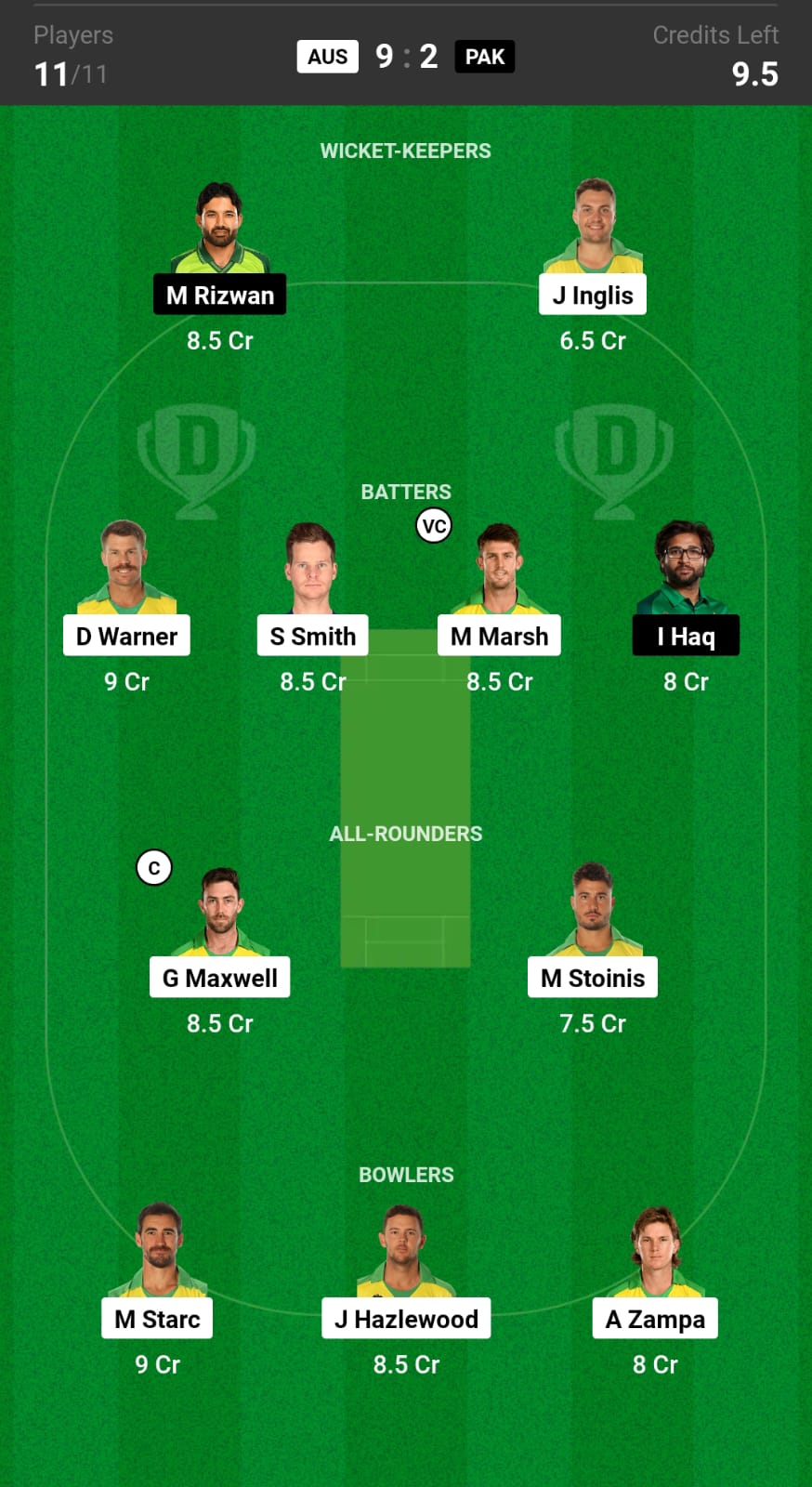 AUS vs PAK Dream11 Prediction Today Match and Dream11 Team Today