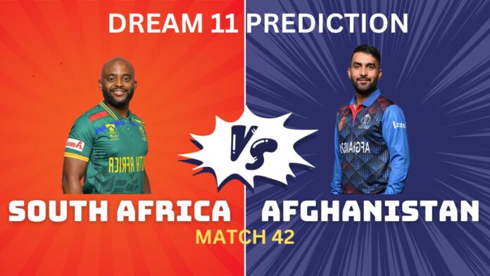SA vs AFG Dream11 TEAM Prediction SA vs AFG Dream 11, My11Circle Team prediction Today Match 42