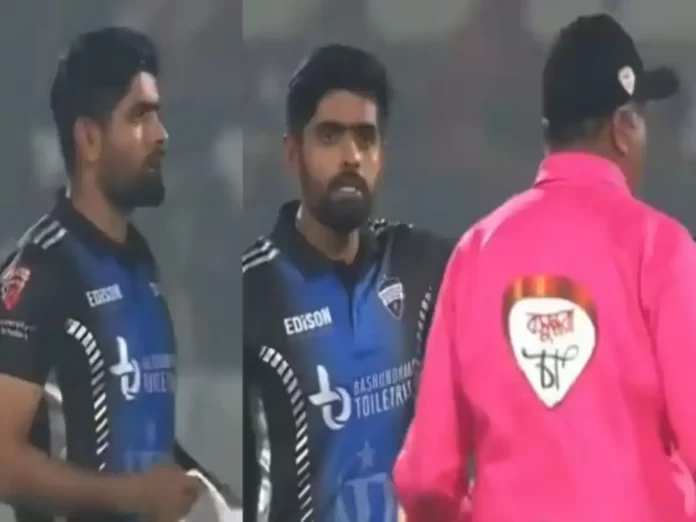 babar_azam_1706406059 babar azam fumes at durdanto Dhaka wicketkeeper in bpl 2024 clash video viral
