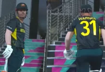 T20 WC 2024: David Warner started going to the Oman dressing room after getting out, watch video David Warner mistakenly entered the wrong dressing room after getting out in t20 wc 2024 aus vs Oman