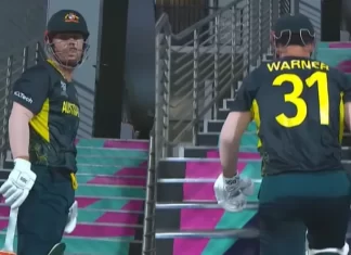 T20 WC 2024: David Warner started going to the Oman dressing room after getting out, watch video David Warner mistakenly entered the wrong dressing room after getting out in t20 wc 2024 aus vs Oman