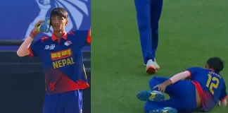 Nepal’s Young Spinner Yuvraj Khatri Injured While Celebrating, all Started laughing watch video Nepal’s young spinner Yuvraj Khatri suffered an injury while celebration during the U19 Asia Cup match against Bangladesh.