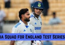 India Test Squad For England tour 2025 India Test Squad For England Tour 2025 announced