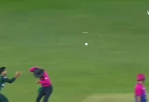 Umpire Injured After Throw Hits Him During match Umpire Injured After Throw Hits Him During Pakistan vs UAE Asia Cup 2025 Clash