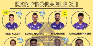 KKR Playing 11 Revealed: Rahane to Lead Strong Kolkata Knight Riders XI in IPL 2026 KKR playing 11IPL 2026 probable XI Kolkata Knight Riders